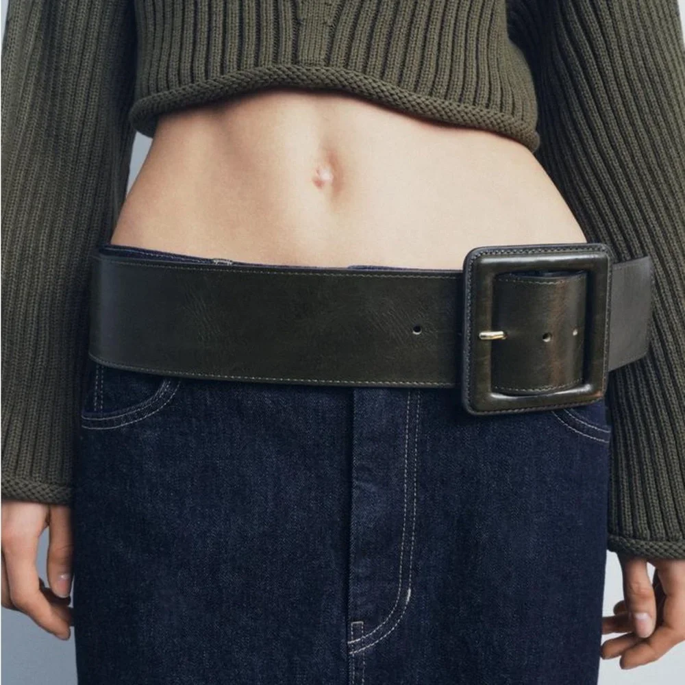 ZARA Leather Buckle Belt
